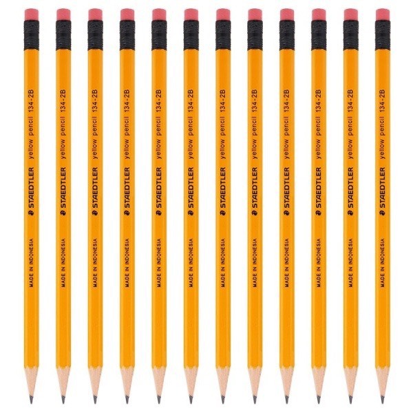 Bút chì Staedtler 134 - 2B có đầu gôm
