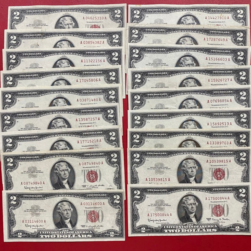 2 Đô mộc đỏ phát hành từ năm 1963