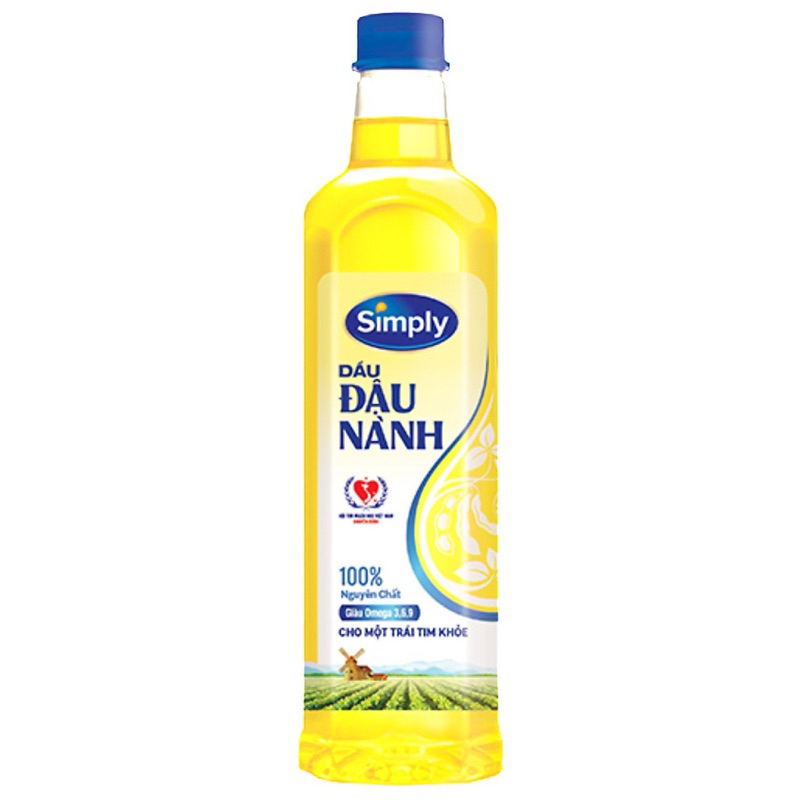 DẦU ĐẬU NÀNH SIMPLY DUNG TÍCH 1 LÍT CHÍNH HÃNG