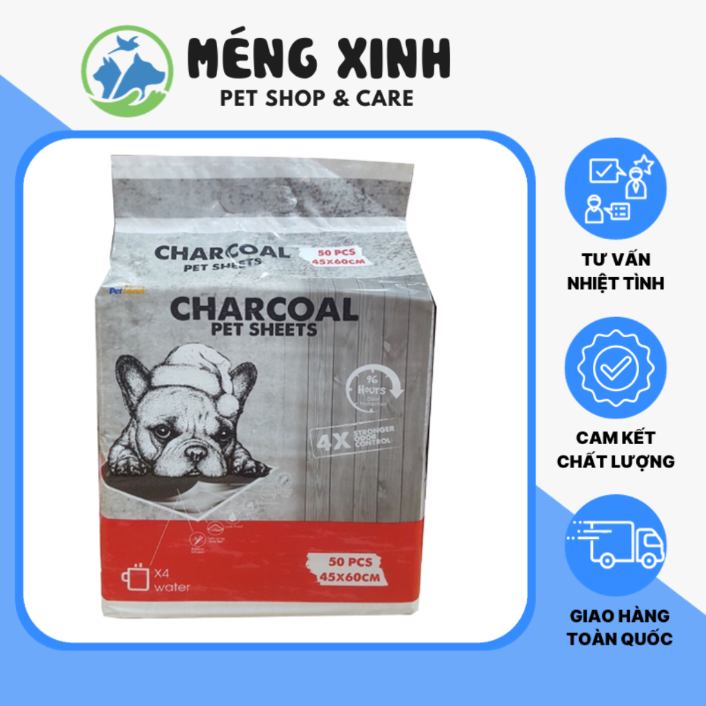 Lót Vệ Sinh Than Hoạt Tính Charcoal, Lót Vệ Sinh Chó Mèo - Méng Xinh