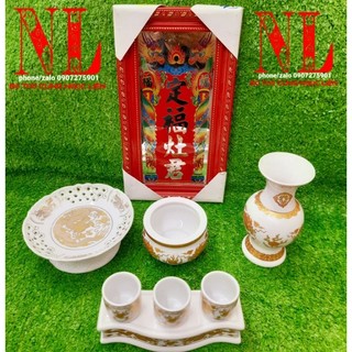 Combo thờ Ông Táo bàn thờ rộng 30cm-35cm-40cm bài vị Táo khuôn đỏ