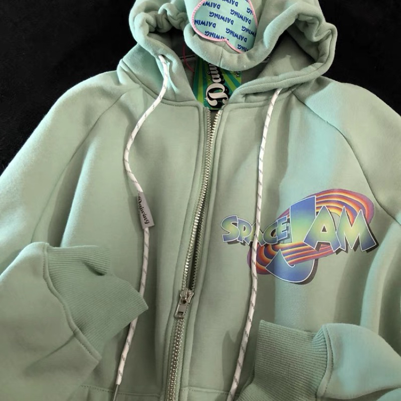 Áo hoodie zip Daiwing lót bông dày dặn