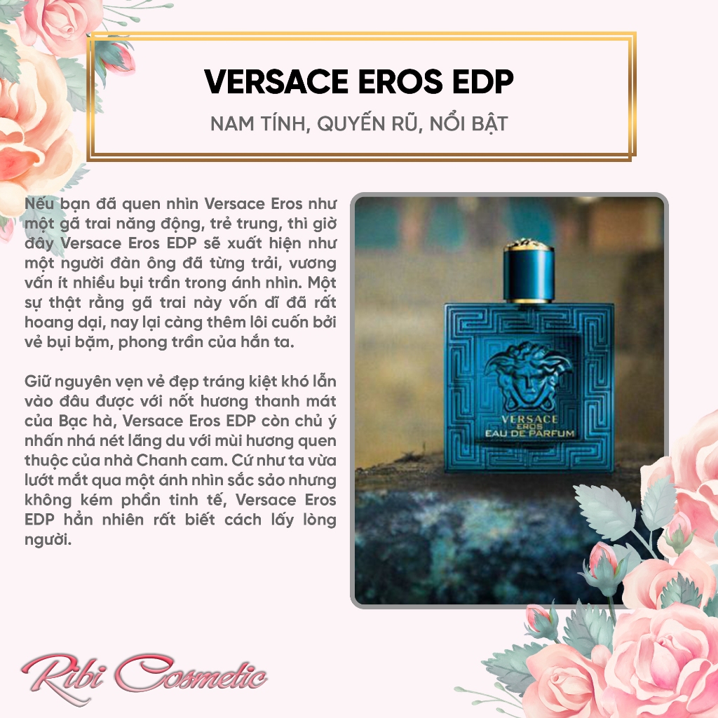 Nước Hoa Nam VerSace Eros EDT Eros Flame Bỏ Túi Mini Nam Tính Ngọt Ngào Quyết Rũ Nổi Bật Ribicosmetics