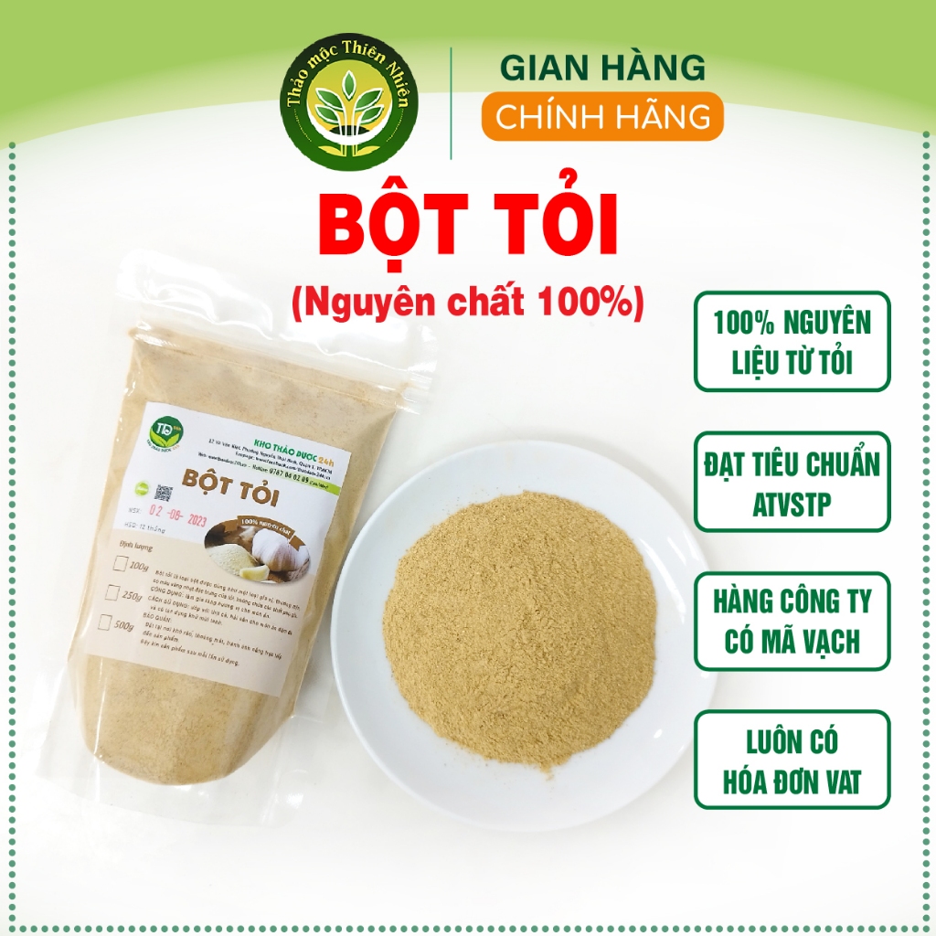 Bột tỏi nguyên chất 100%, gia vị cho nhiều món ăn thơm ngon, đậm đà, hàng công ty, giá tốt, đầy đủ kiểm định