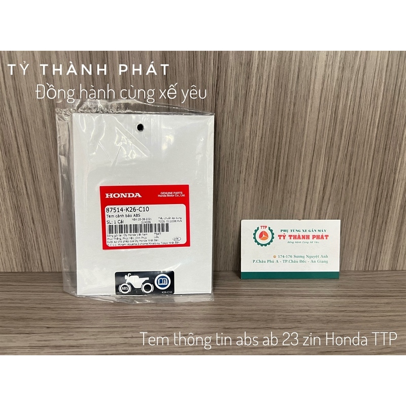 Tem thông tin ABS AB 23, Winner X V2, V3