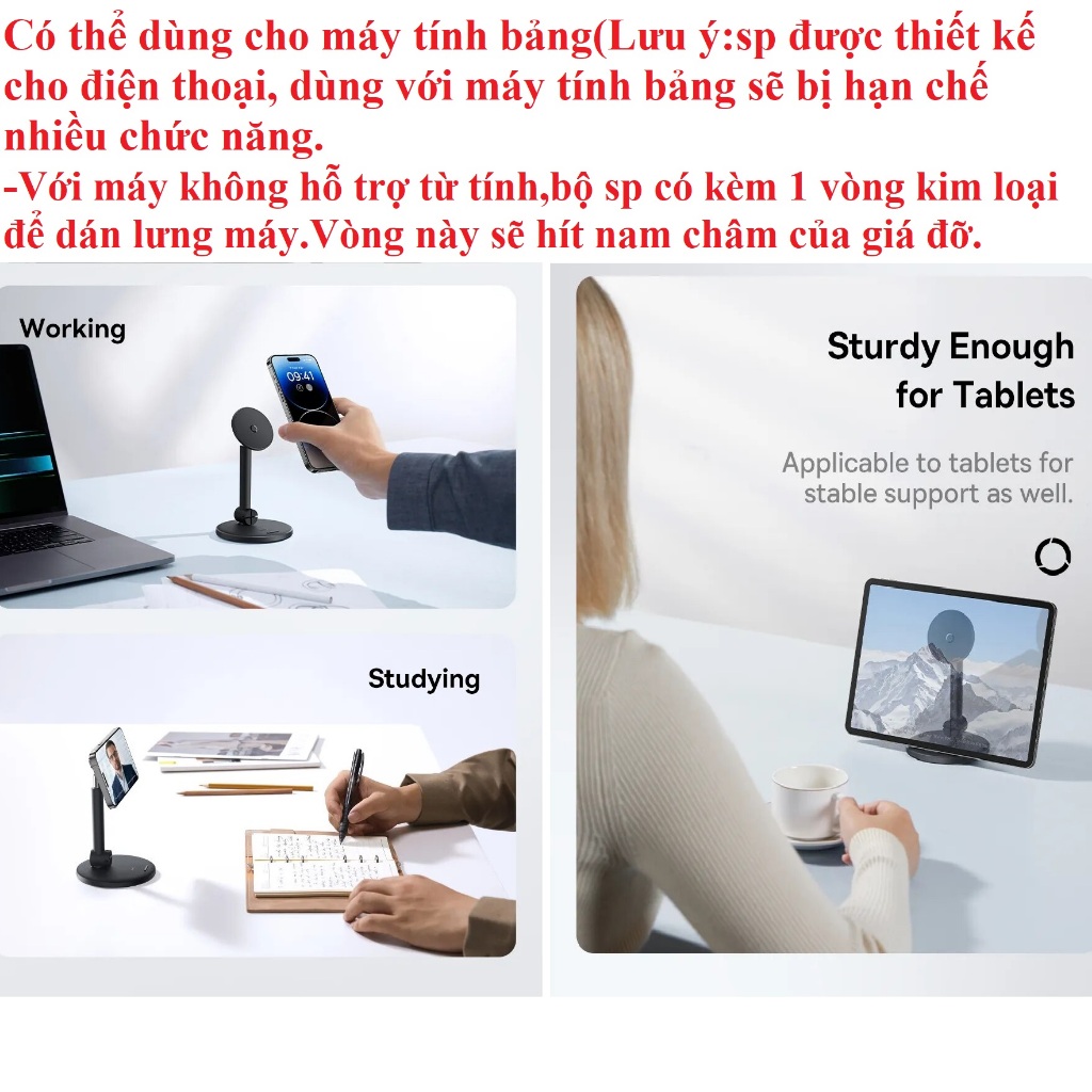 Giá đỡ điện thoại để bàn hít nam châm cho iphone Baseus MagPro BS-HP014