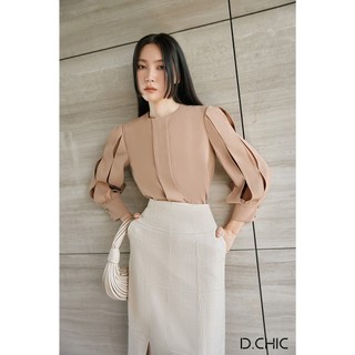Áo cổ tròn xếp ly tay áo xẻ d.chic ms: 1812042
