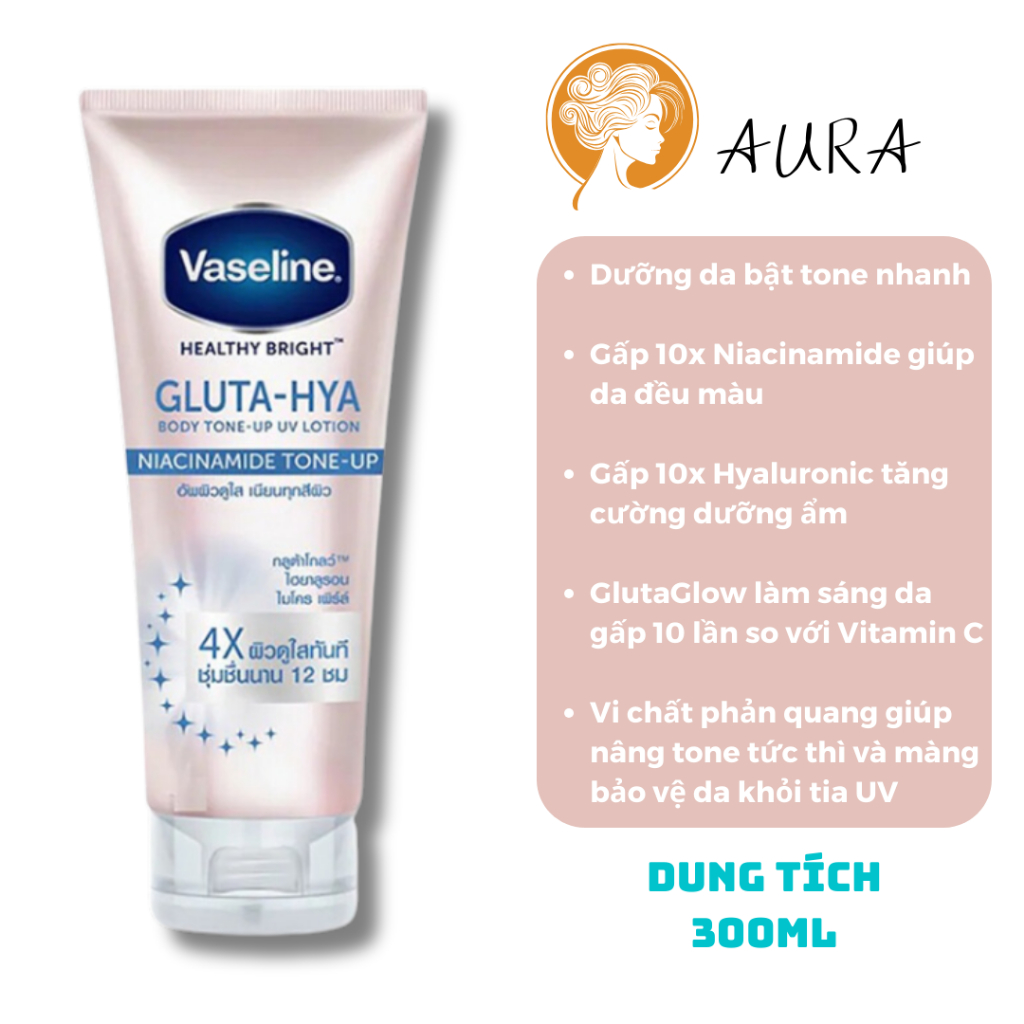 Sữa Dưỡng Thể Vaseline 10X Ban Ngày Và Ban Đêm, Vaseline Healthy Bright Gluta HYA Serum Hàng Thái Lan