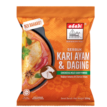 Bột cà ri Adabi/ Babas Malaysia 250g
