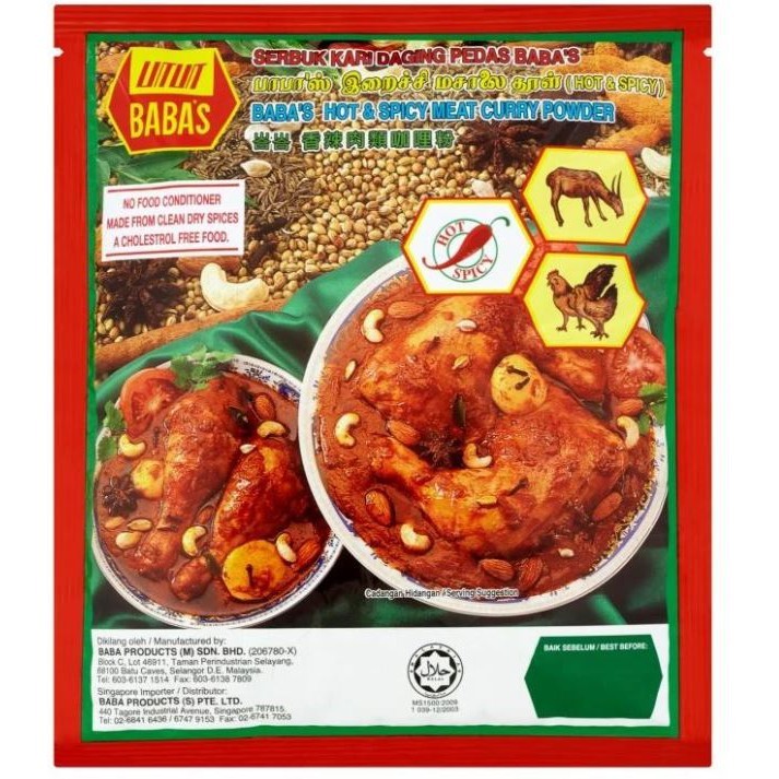 Bột cà ri ADABI/ BABAS MALAYSIA gói 250g