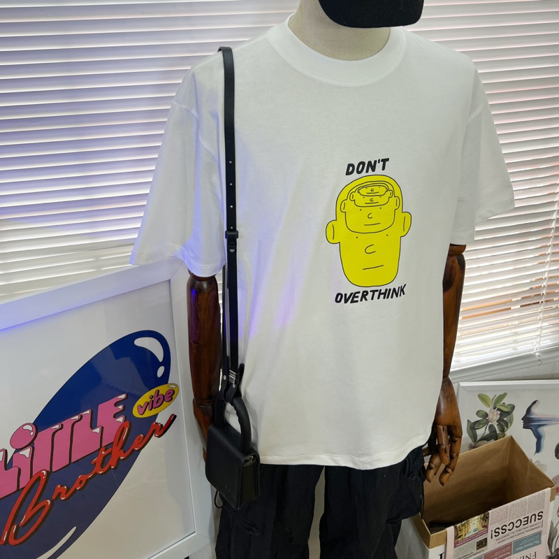 Áo thun DON’T OVERTHINK unisex cổ tròn form rộng 100% cotton