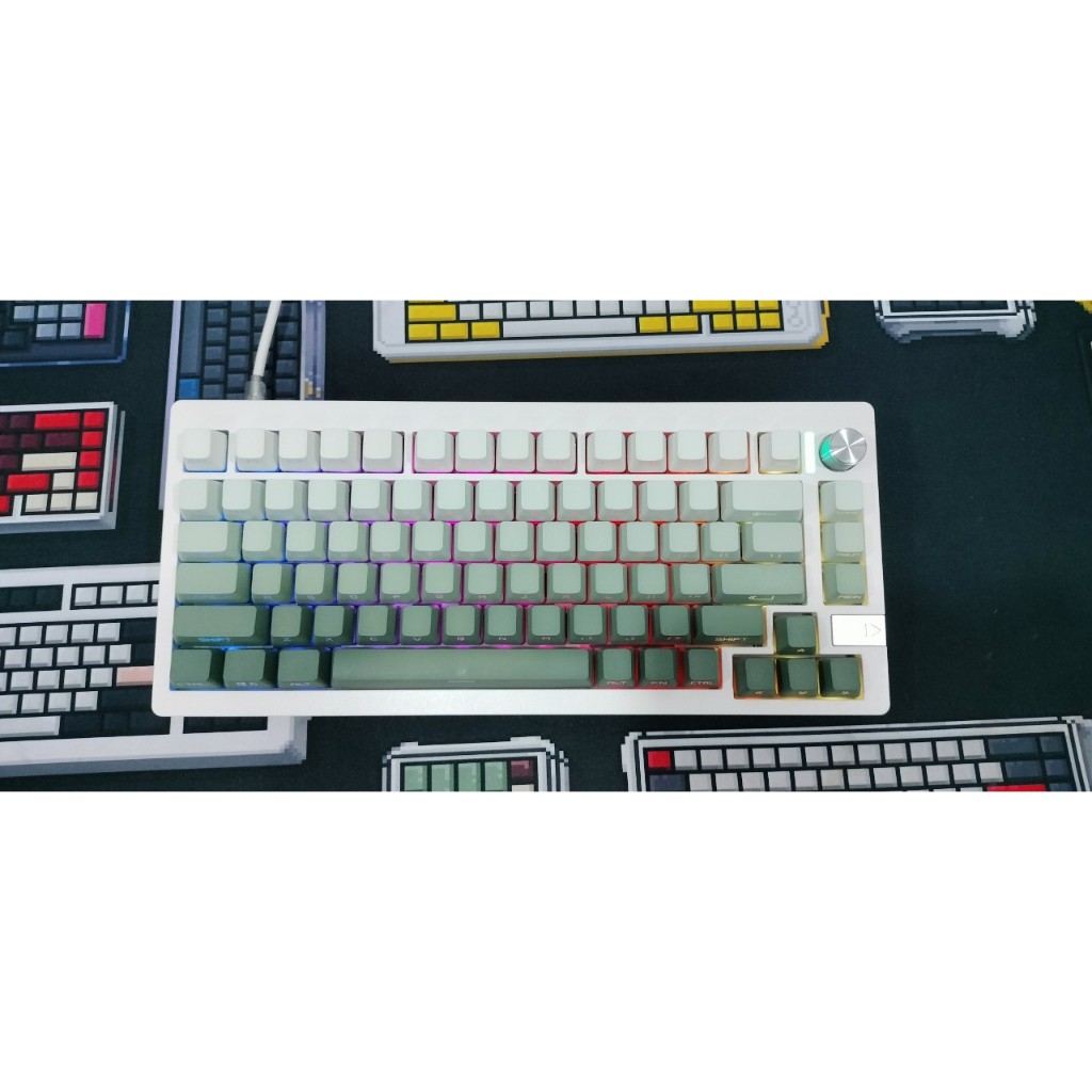 Mẫu keycap xuyên led cao cấp dành cho mạch xuôi profile Oem Dopble shot Pbt Tungcustom