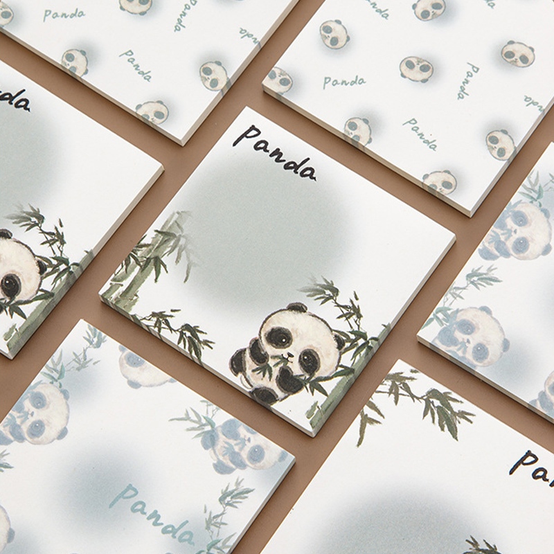 Ballteset💜Set 50 Tờ Giấy Ghi Chú Hình Gấu Trúc Dễ Thương