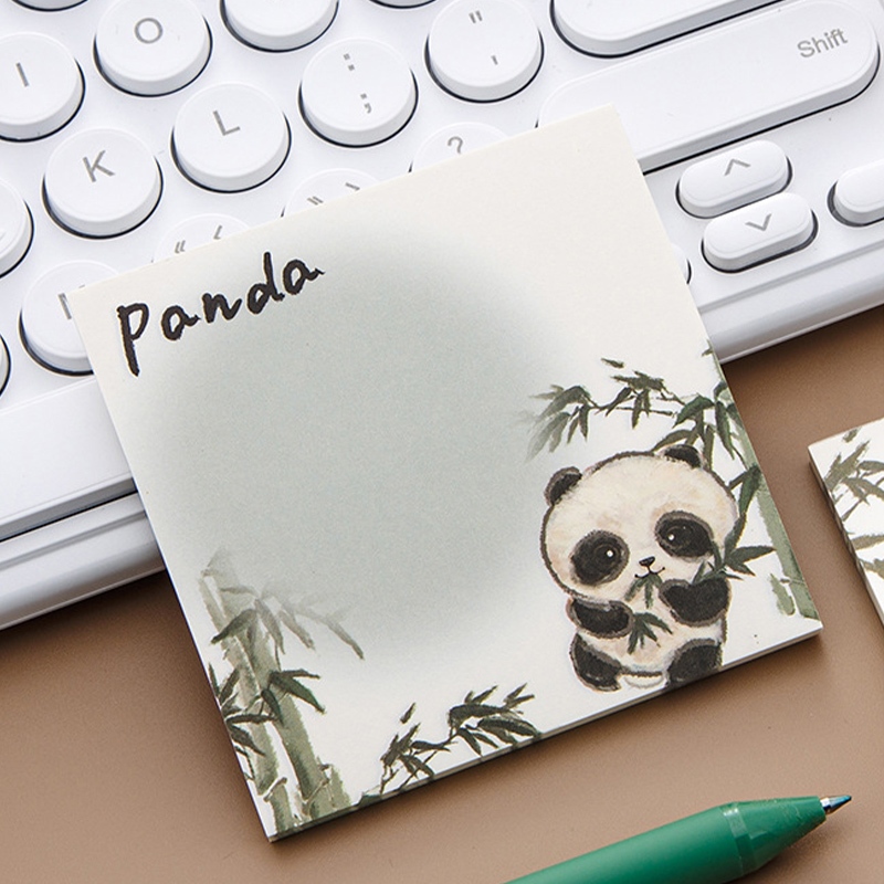 Ballteset💜Set 50 Tờ Giấy Ghi Chú Hình Gấu Trúc Dễ Thương