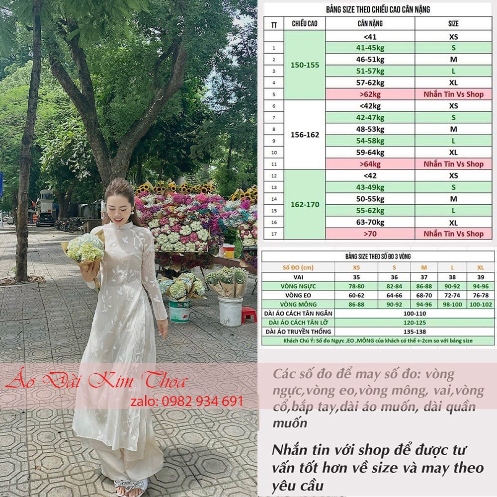 Áo Dài Cách Tân Nữ Hoa Thêu Thủ Công AD40