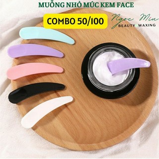 Combo 100 muỗng múc kem face mini