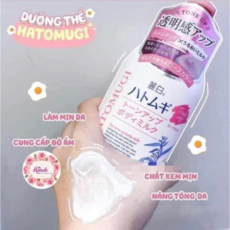 DƯỠNG THỂ HATOMUGI THE TONE UP BODY MILK  – 400ML