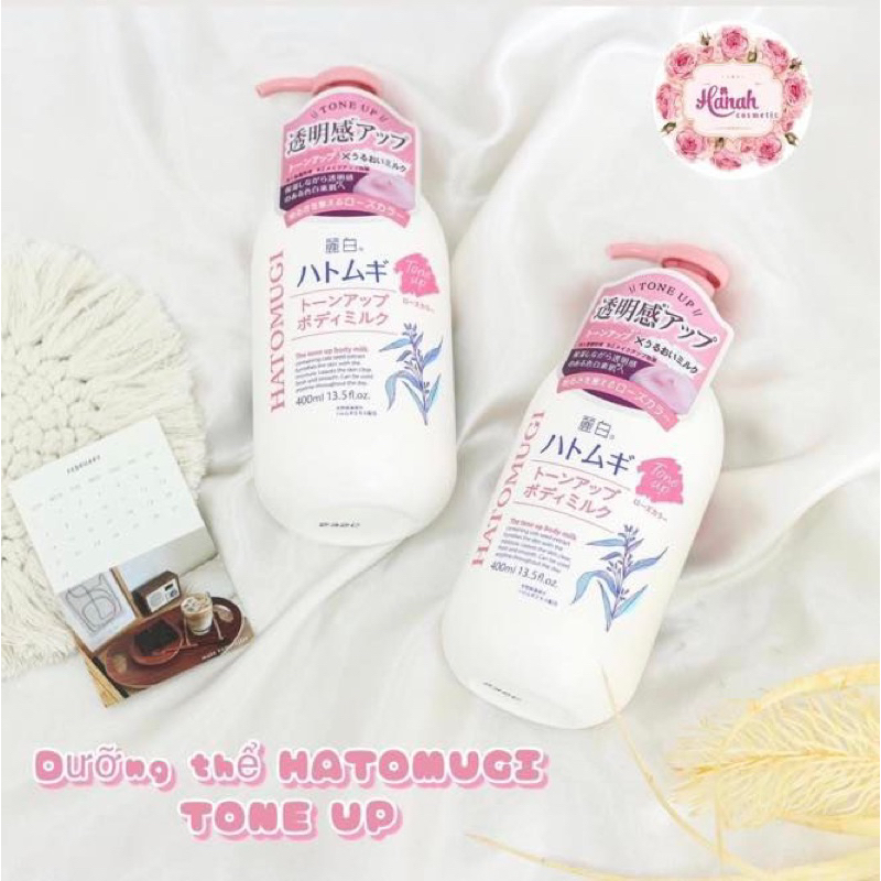 DƯỠNG THỂ HATOMUGI THE TONE UP BODY MILK  – 400ML