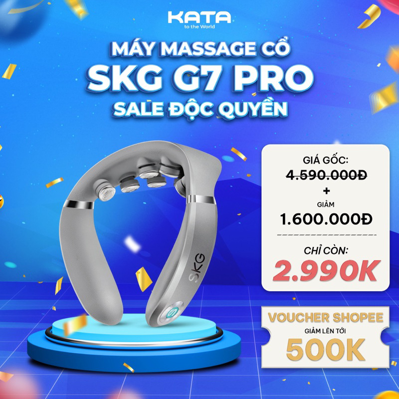 Máy Massage Cổ SKG G7-Pro công nghệ xung điện kết hợp massage vật lý giúp giảm đau mỏi cổ vai gáy | KATA TECHNOLOGY