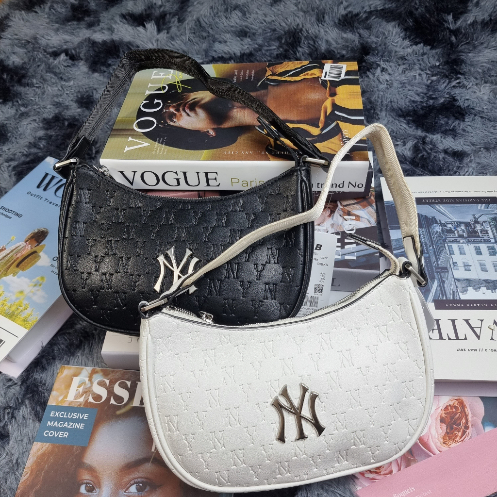Túi Kẹp Nách Da In Chìm MLB NY Full Tag Code