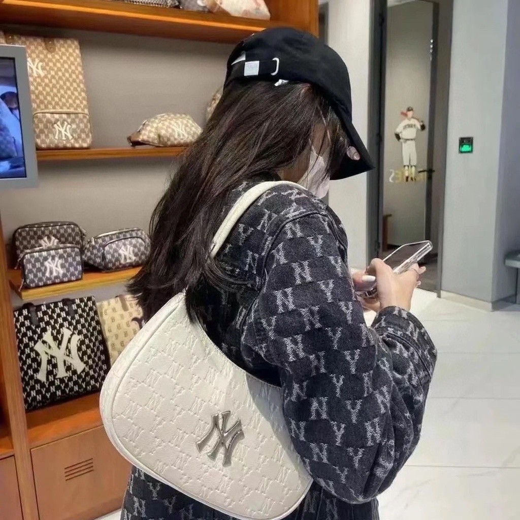 Túi Kẹp Nách Da In Chìm MLB NY Full Tag Code