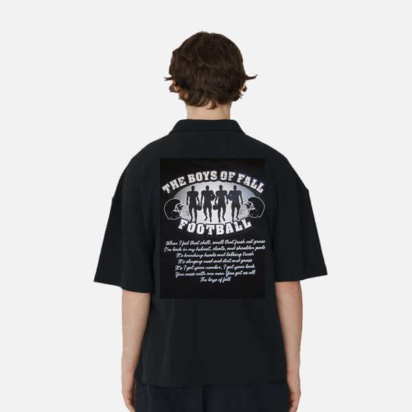 Áo Polo Nam NAP Brand Vải Cá Sấu Cotton In Hình The Boy Of Fall Football Phong Cách Trẻ Form Rộng Mã