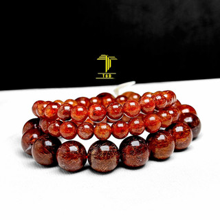 Lắc tay thạch anh tóc đỏ tự nhiên 7mm & 11mm