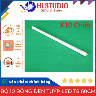 Bộ 10 Bóng Đèn Tuýp Led T8 60cm HL Lighting Ánh Sáng Trắng Tiết Kiệm Điện