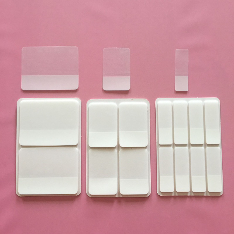 160 MIẾNG DÁN STICKY NOTE TRẮNG trong suốt. Miếng dán card. miếng dán note đánh dấu trang. Đồ gói card photocard