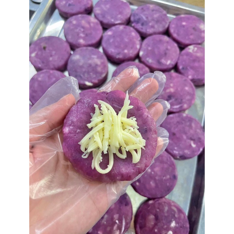 Bánh khoai tím cốt dừa phô mai ăn vặt set 10 cái