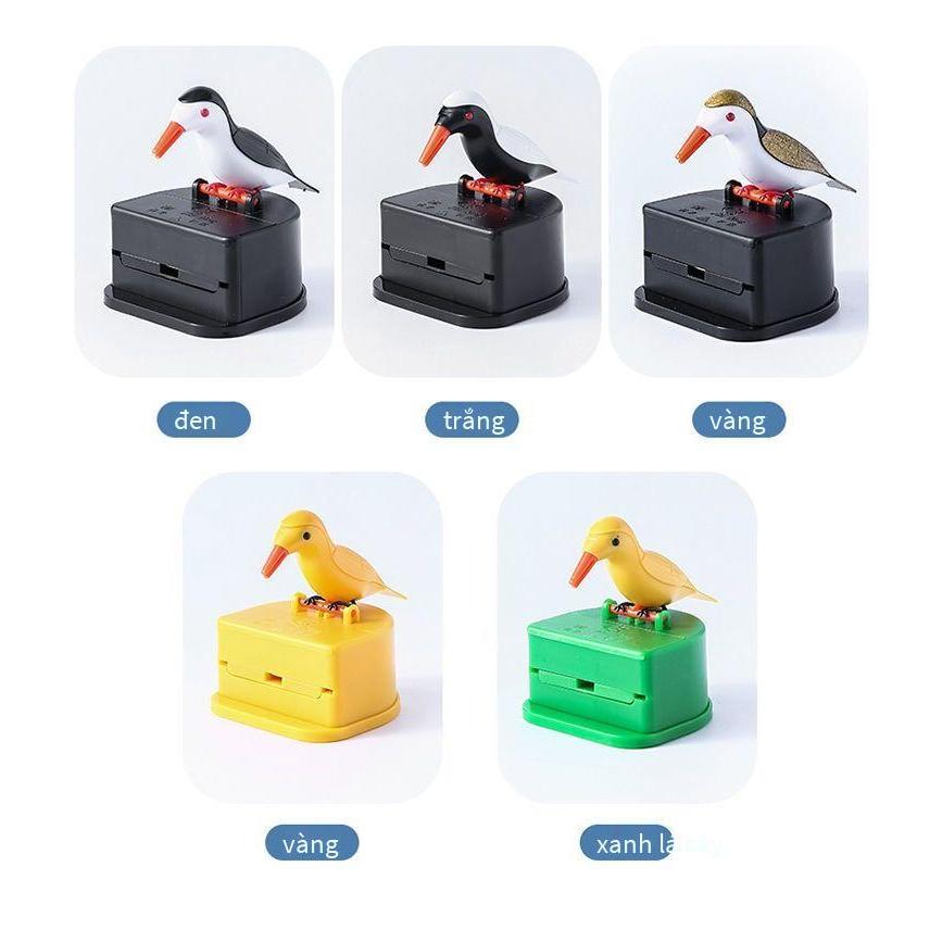 Hộp đựng tăm hình chim hoạt hình, hộp đựng tăm dạng đẩy tự động sáng tạo