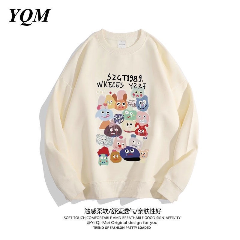 Áo Nữ, Áo Nỉ Nữ Sticker, Áo Sweater Nữ Chất Nỉ Tàu Dày Dặn In Hình 5D Siêu Cute