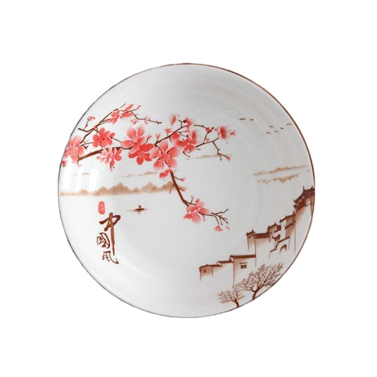 Đĩa Gốm Sứ Bát Tràng Hoạ Tiết Hoa Đào Sự Tinh Tế Và Đẳng Cấp Vượt Thời Gian