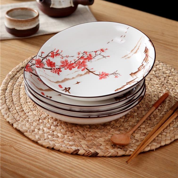 Đĩa Gốm Sứ Bát Tràng Hoạ Tiết Hoa Đào Sự Tinh Tế Và Đẳng Cấp Vượt Thời Gian