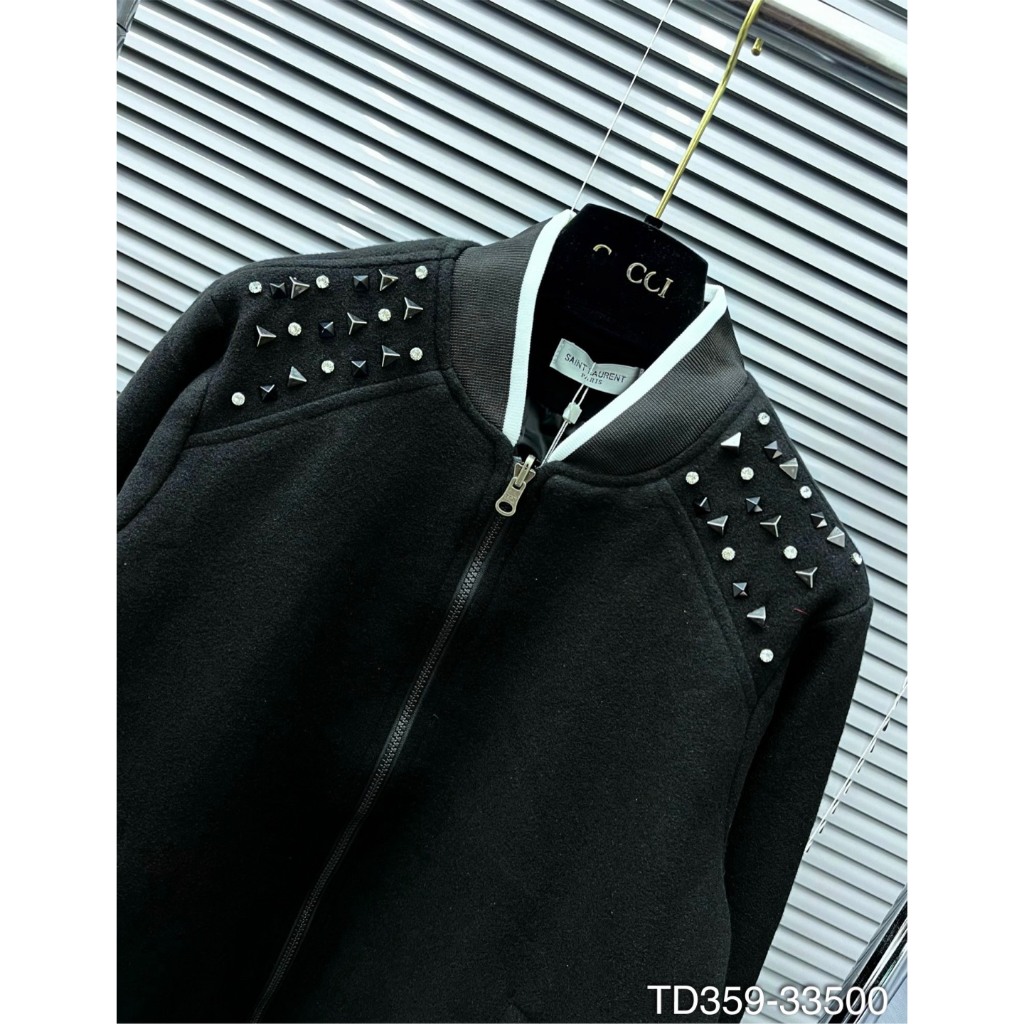 Áo Bomber Sen Lau Ren Đính Đá Viền Vai Siêu Đỉnh - Áo Khoác Dành Cho Nam