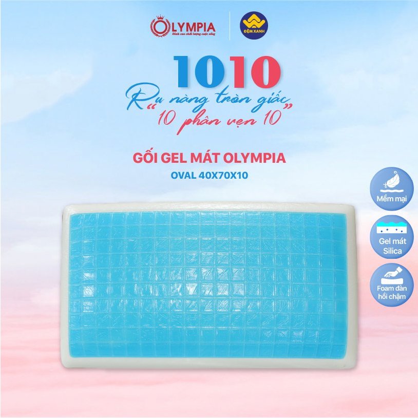 Gối gel mát Olympia oval 40x70x10