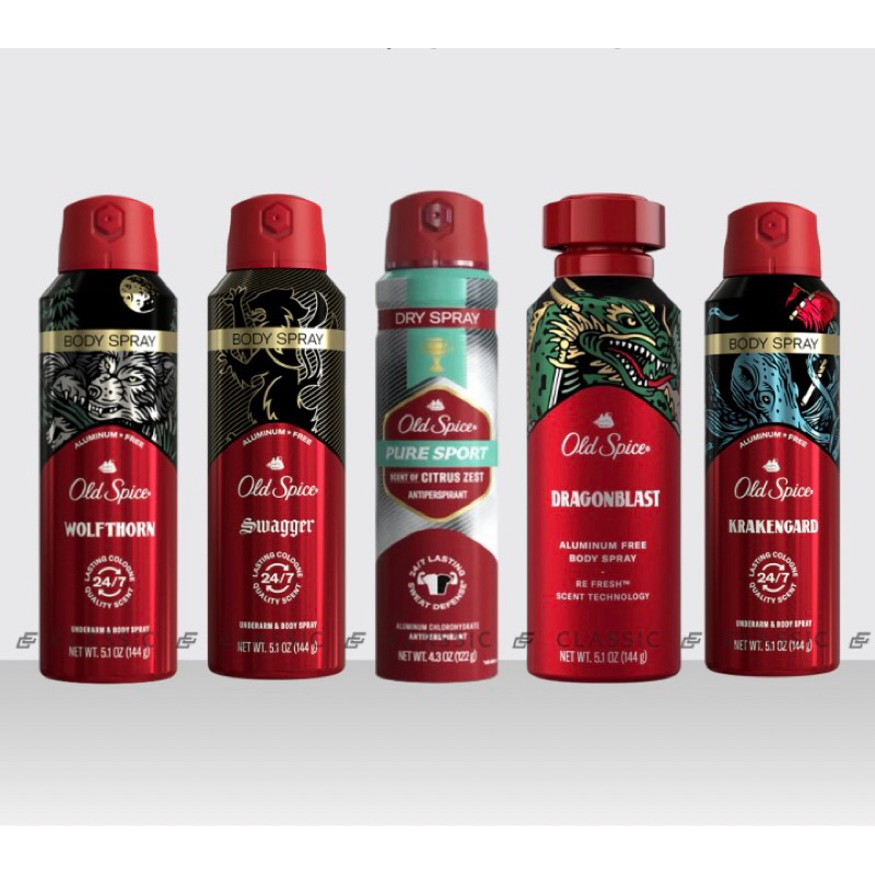 Chai Xịt Khử Mùi Mỹ Old Spice Body Spray Chính Hãng 144gr chuẩn auth