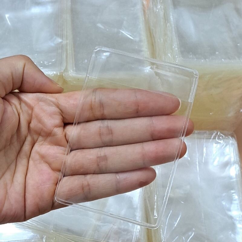 Túi đựng CCCD, bao đựng căn cước công dân loại dẻo trong có nắp chống nước