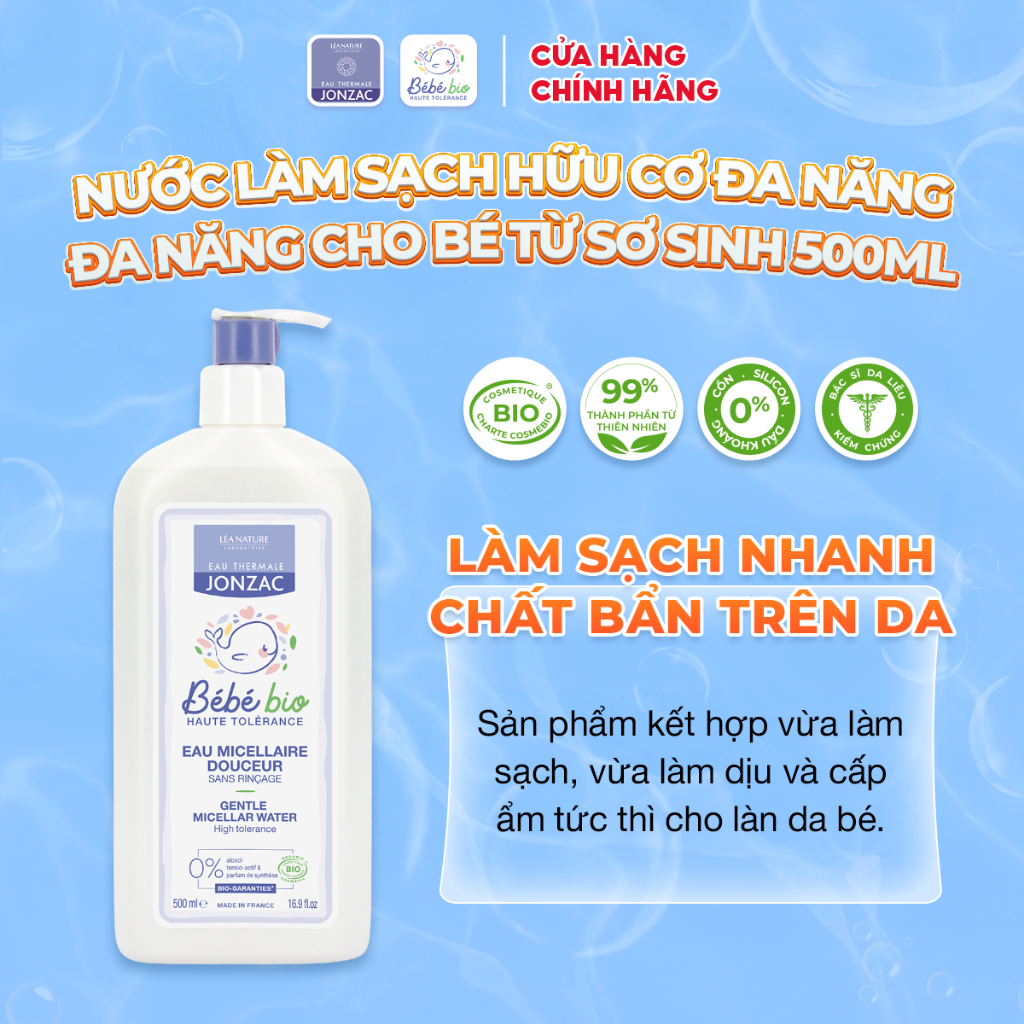 Bộ đôi làm sạch toàn diện dành cho bé từ sơ sinh Eau Thermale Jonzac