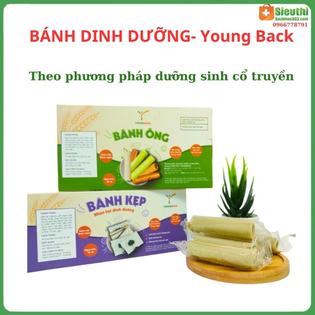 Bánh Kẹp nhân hạt dinh dưỡng YOUNGBACK theo công thức dưỡng sinh, dinh dưỡng cao hộp 175g