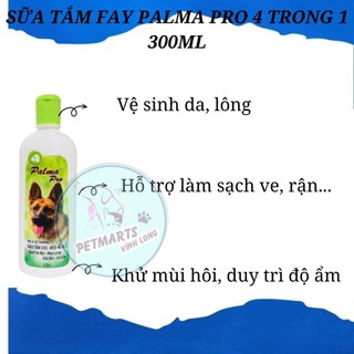 Fay sữa tắm Palma Pro cho chó mèo 4 in 1 dung tích 300ml