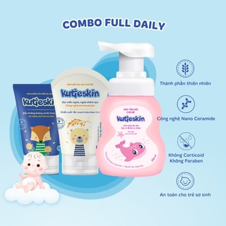 Combo Chăm Sóc Da (1 Sữa Tắm Gội, 1 Kem Dịu Da, 1 Kem Dưỡng ẩm) - KKT01, KKAD01