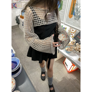 Graytint mesh top - áo lưới đan móc form rộng