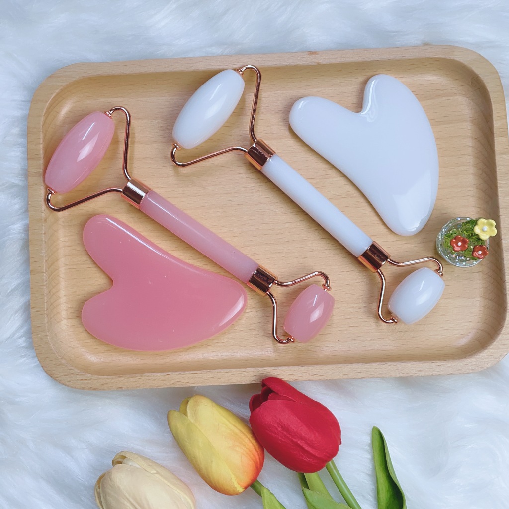Cây Lăn Massage Mặt, Guasha Massage Mặt Giúp Thon Gọn Nâng Cơ Trẻ Hóa Làn Da