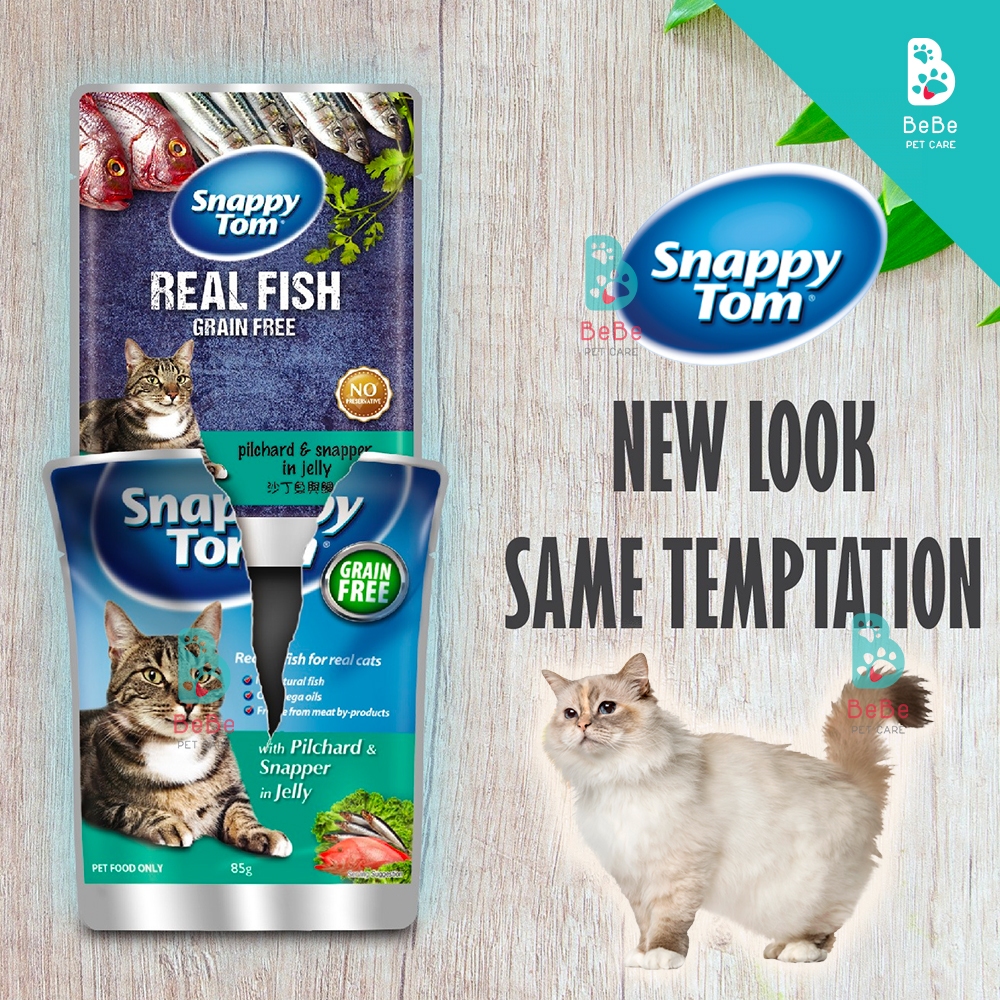 Pate SNAPPY TOM Dòng Truyền Thống & Dòng Trái Cây Mix Cá Ngừ Cao Cấp Cho Mèo Vị Ngẫu Nhiên