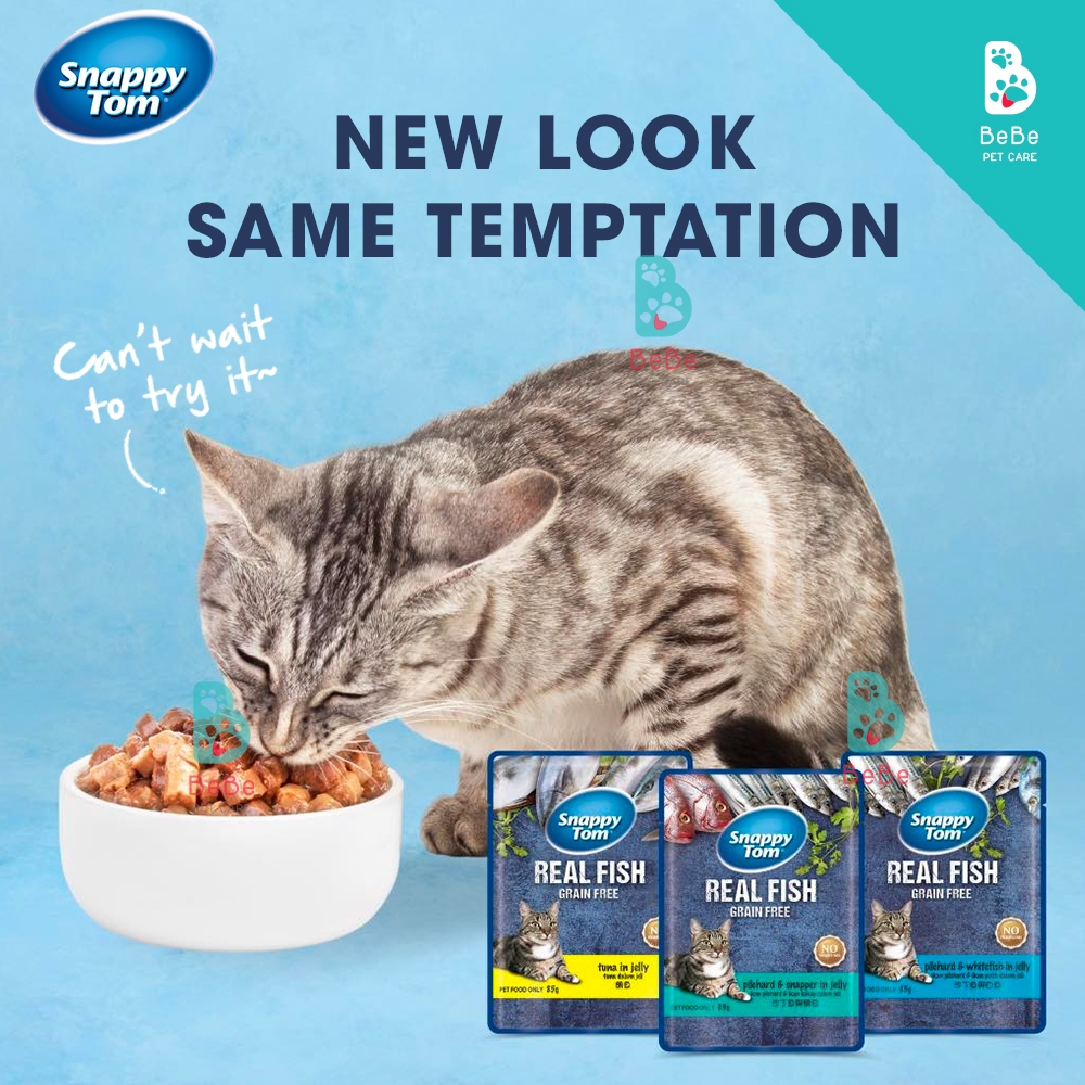 Pate SNAPPY TOM Dòng Truyền Thống & Dòng Trái Cây Mix Cá Ngừ Cao Cấp Cho Mèo Vị Ngẫu Nhiên