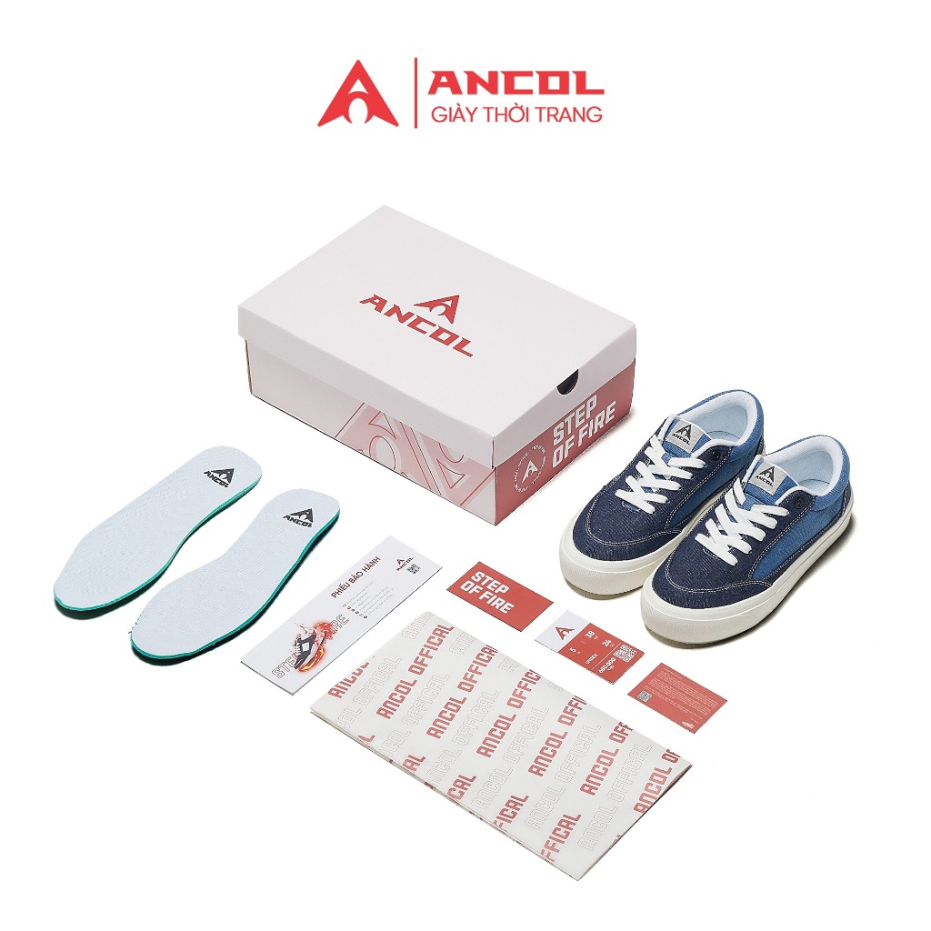 Giày thời trang Ancol Street Denim cho Nam Nữ Size 36-43