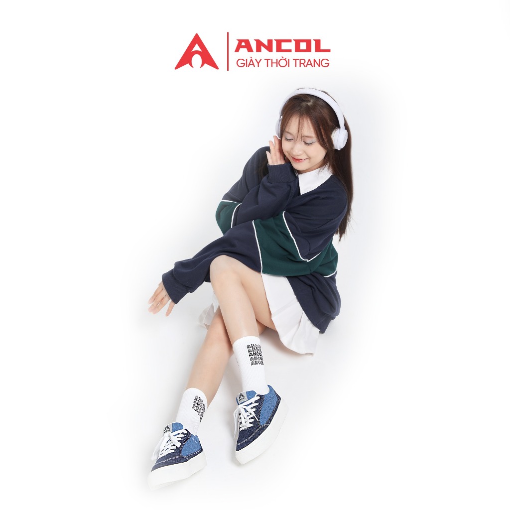 Giày thời trang Ancol Street Denim cho Nam Nữ Size 36-43