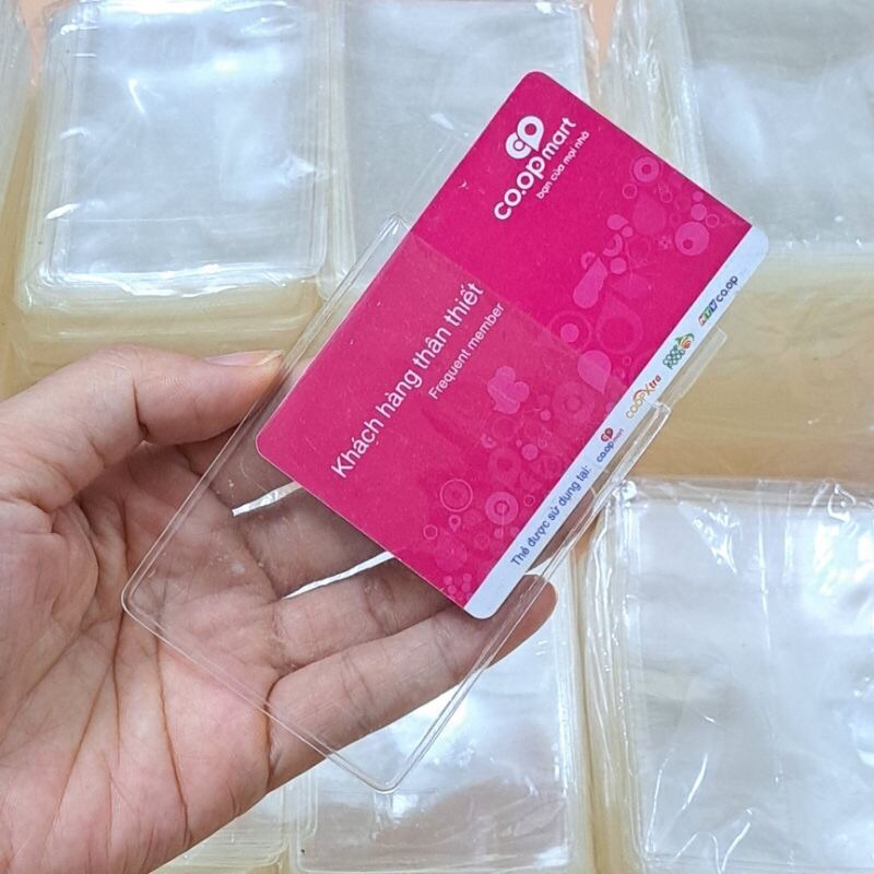 Túi đựng CCCD, bao đựng căn cước công dân loại dẻo trong có nắp chống nước