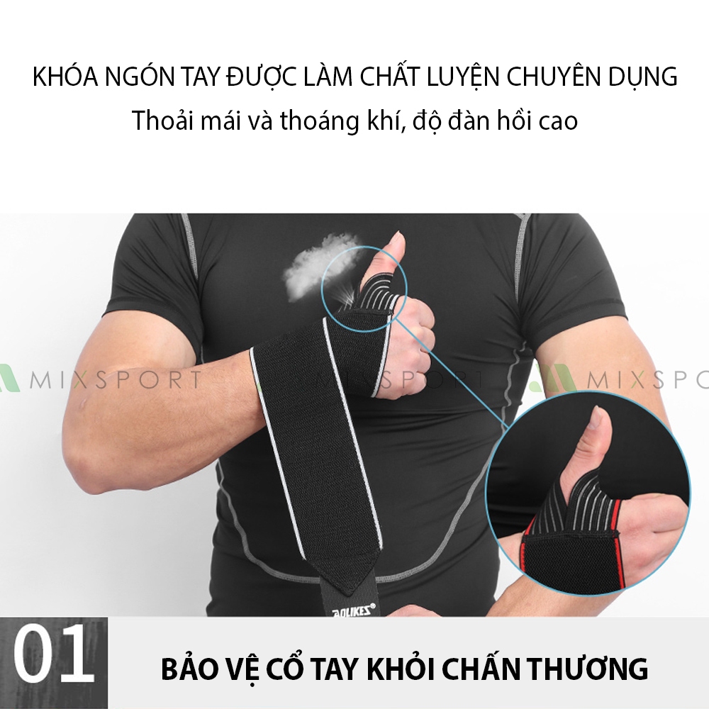 Băng Quấn Bảo Vệ Cổ Tay Aolikes Chơi Thể Thao Giúp Tránh Chân Thương Giảm Căng Cơ Và Mệt Mỏi